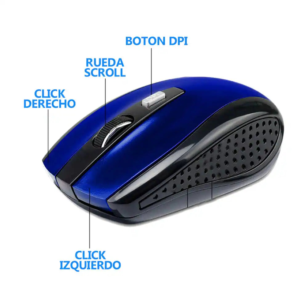 Mouse ratón inalámbrico óptico wireless ele-gate con dpi ajustable, variedad de colores / wxmo.13